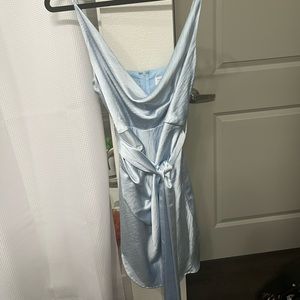 Native Brand, light blue, silk, comes with belt